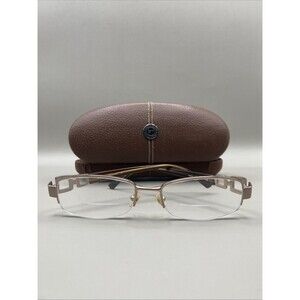 Linea Roma Ivanka C3 50 17 135 Geometric Brown Eyeglasses Frames & Case Italy